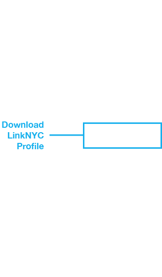 to connect to the private network, tap download to download the LinkNYC profile
